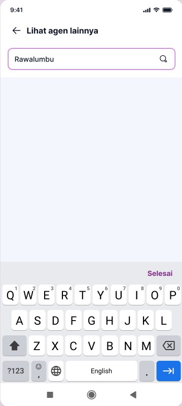 Typing Rawalumbu in the search field